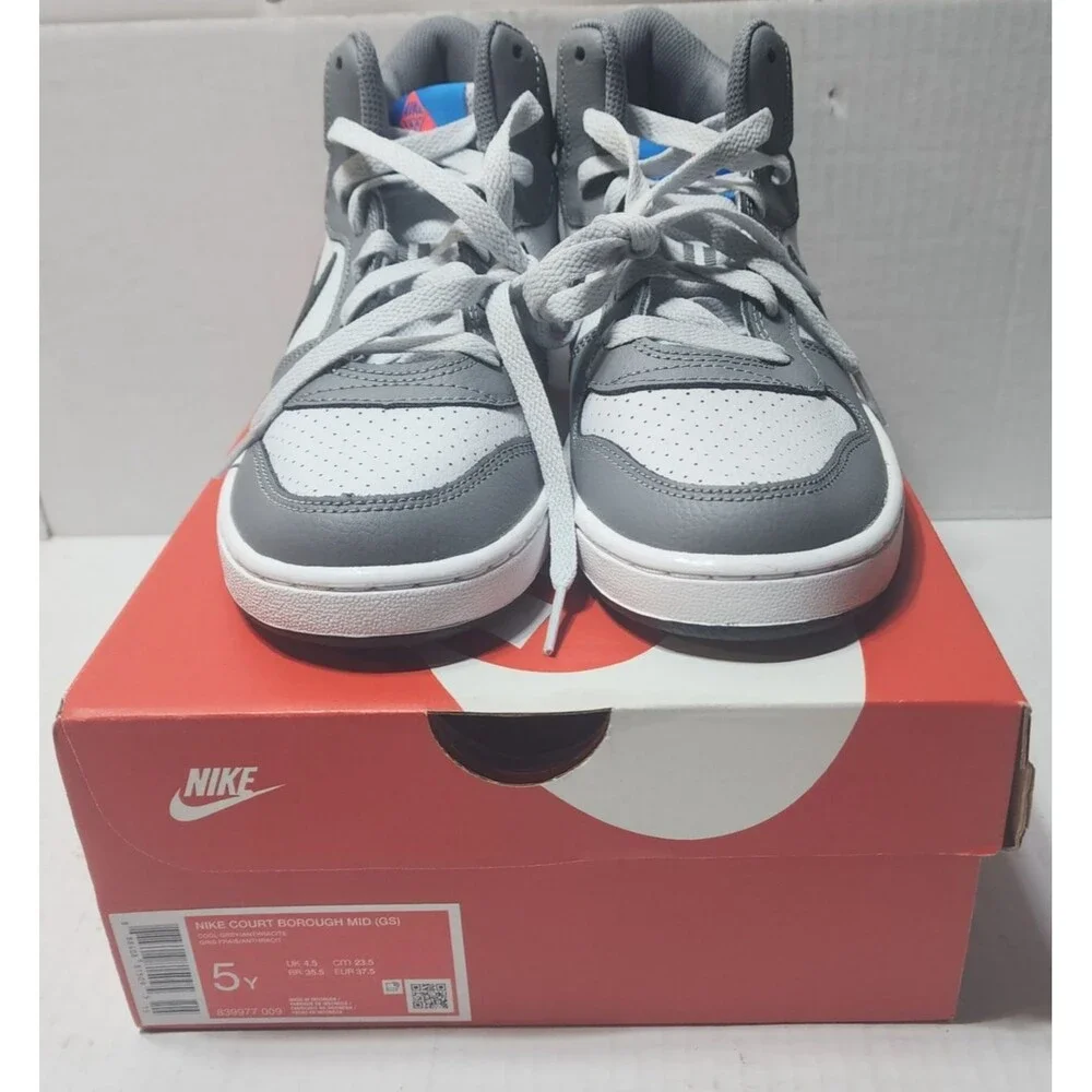 Nike Court Borough Mid GS Cool Grey Anthracite 839977-009